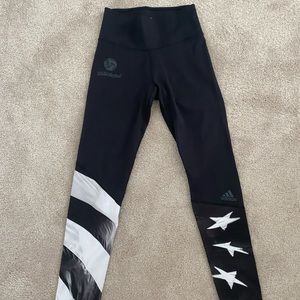 Adidas USA volleyball black flag leggings